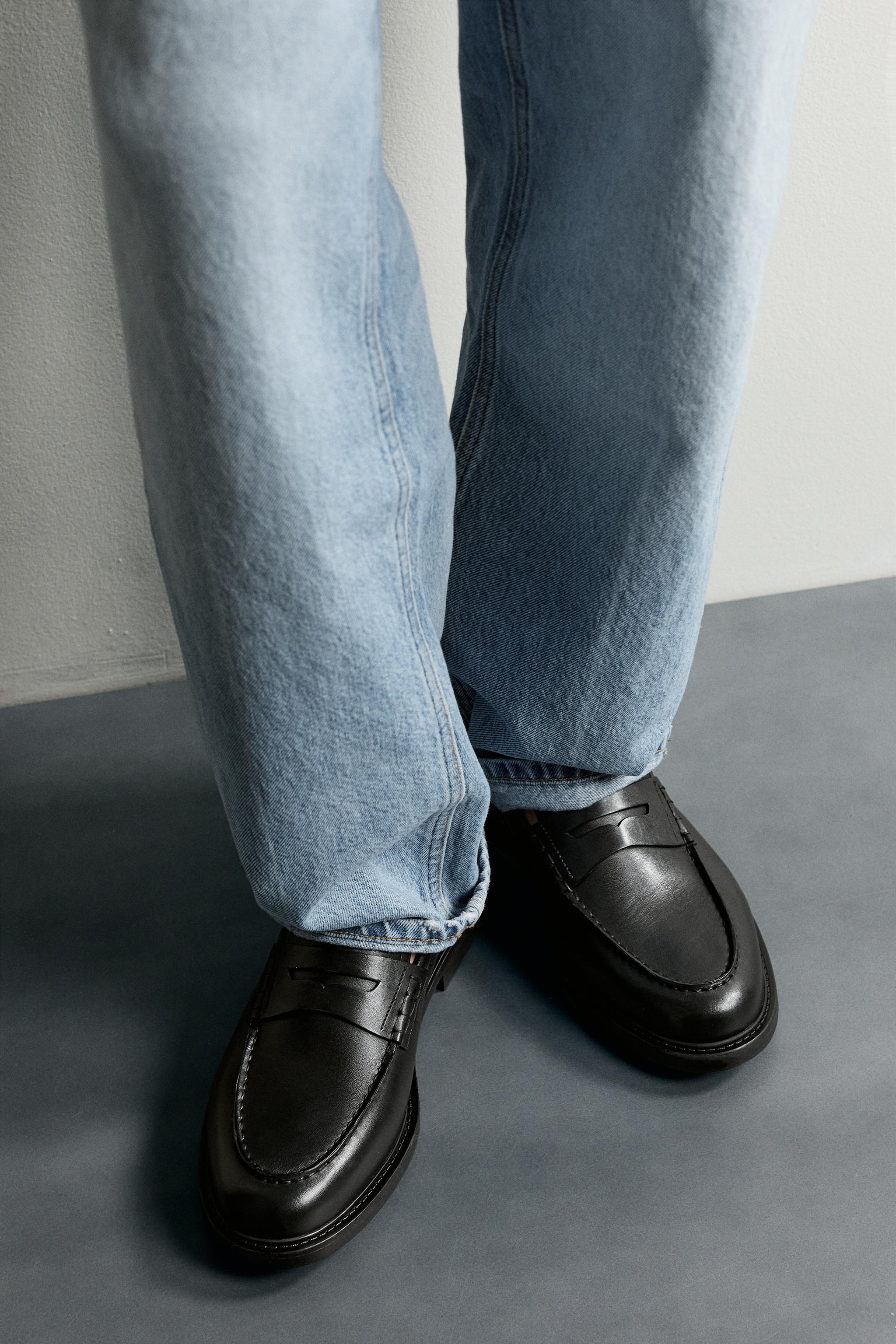 LEATHER PENNY LOAFERS